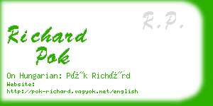 richard pok business card